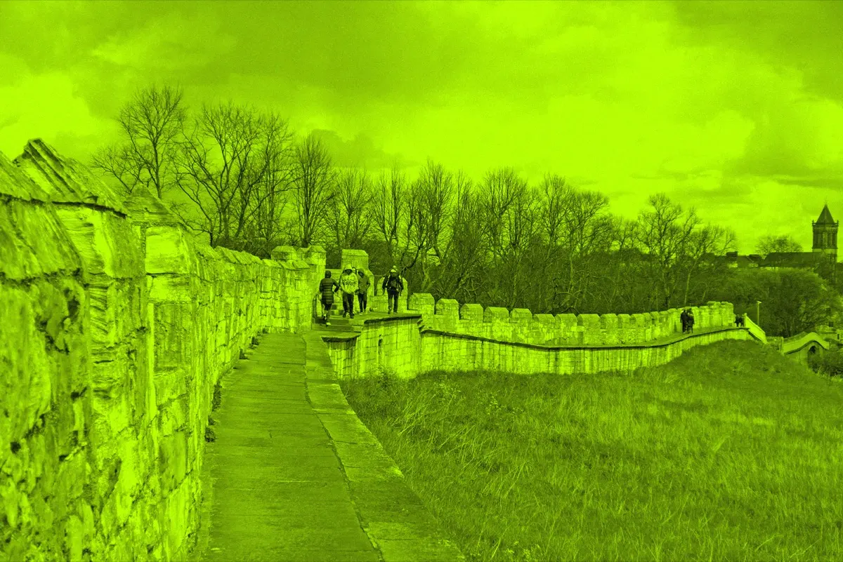 A path along the York city walls