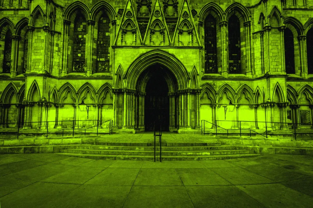 York Minster lit up at night